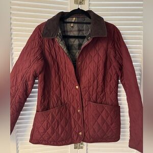 Barbour Maroon Jacket (Winter Tartan)